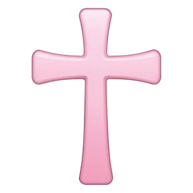 Light pink cross  sticker