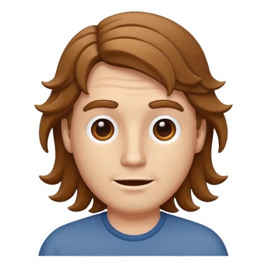 White guy with brown waves sticker