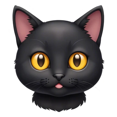 Black kitten with pop sticker