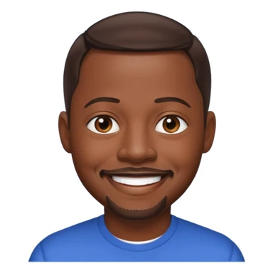 Martin Lawrence with dark brown hair sticker