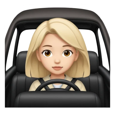 Girl car anime sticker