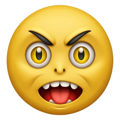 Smiley face with savage eyes sticker