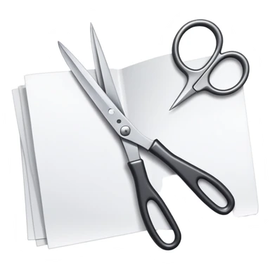 scissors cutting paper sticker