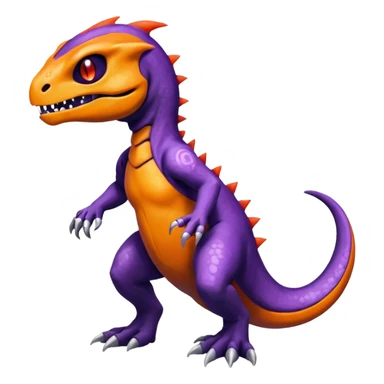 Shiny Duskull-Salandit-Charmeleon-Fakémon-hybrid-creature (full body)  sticker