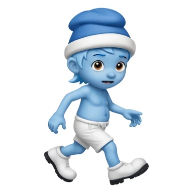 Y a un schtroumpfs il marche il tombe et il se fait un bleu  sticker