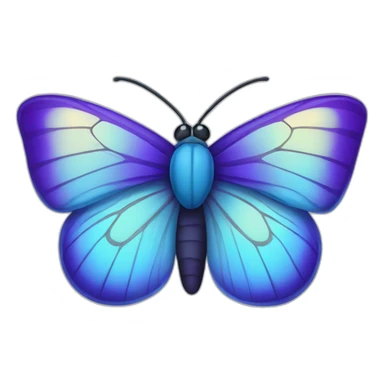 blue perple butter fly sticker