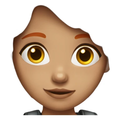 A girl with red hair in a party sticker