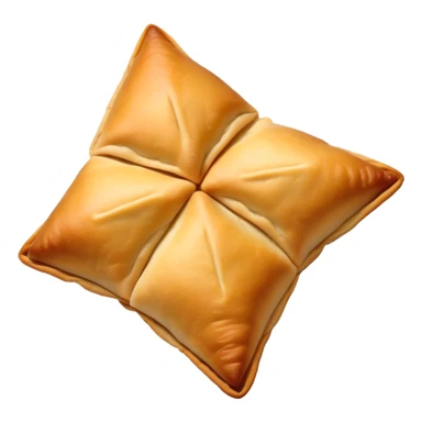 Samosa Cinematic Realistic Samosa Snack Emoji, depicted as a crispy, golden triangular pastry filled with spiced vegetables or meat, rendered with rich textures and vibrant, appetizing lighting. sticker