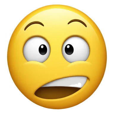 Embarrassed smiley face with a side look sticker