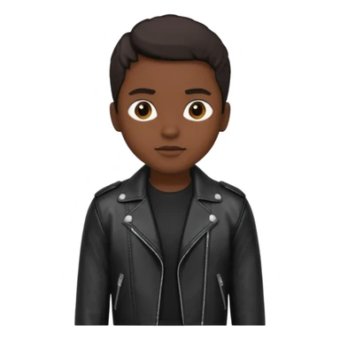 Black leather jacket with black shirt  sticker