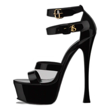 Ysl heel sandal TRIBUTE PLATFORM SANDAL black PATENT LEATHER sticker
