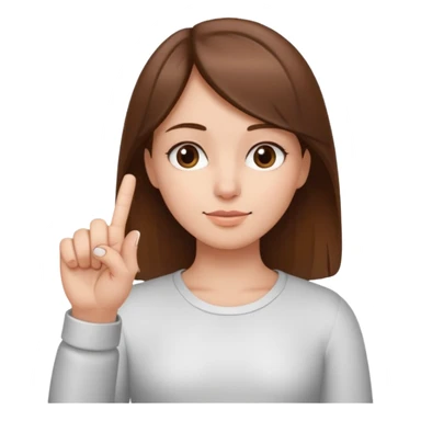 girl naked making a hand gesture showing that something is small: thumb and middle finger close together, other fingers closed sticker