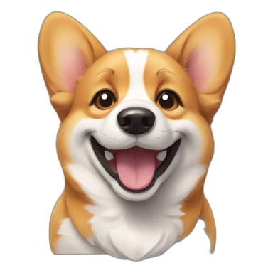 corgi smiling sticker