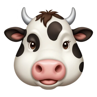 Cinematic Cute Yawning Black and White Cow Portrait Emoji, Head tilted slightly with a dramatic, wide-open yawn, showcasing a smooth, contrasting coat of black and white, floppy ears slightly drooping, round brown eyes barely open in drowsy contentment, Simplified yet irresistibly adorable features, highly detailed, glowing with a soft, cozy glow, high shine, relaxed yet expressive, stylized with a touch of modern whimsy, bright and endearing, soft glowing outline, capturing the essence of a sleepy yet affectionate cow, so drowsy it feels like it could stride out of the screen and curl up for a nap! sticker