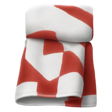 Red and white plaided folded towel sticker
