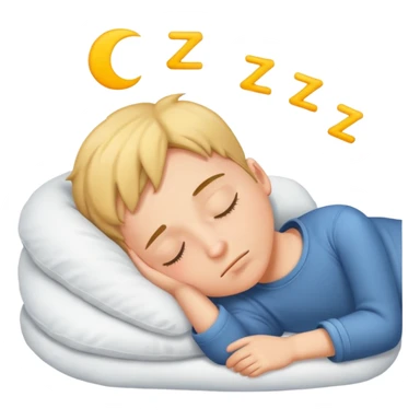 boy sleeping with ZZZ symbols above his head sticker