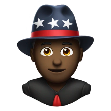 Dark moon emoji wearing maga hat  sticker