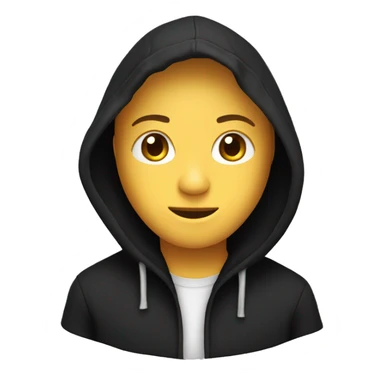 folded black hoodie sticker