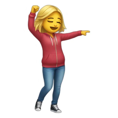 A girl dabbing  sticker