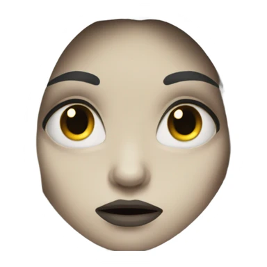 White Girl zombie with long and black hair sticker