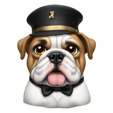 english bulldog conductor music sticker