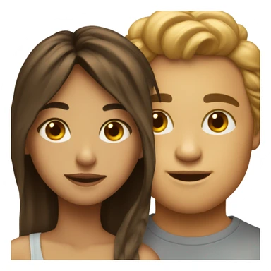 A beautiful girl with a beautiful boy sticker