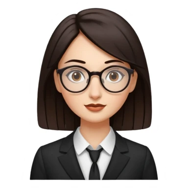 pria tinggi dengan menggunakan pakaian formal memakai kacamata bulet hidung mancung, berambut hitam namun agak coklat sticker