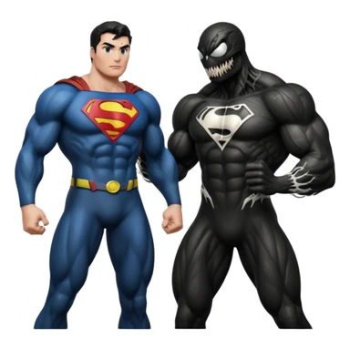 superman vs venom sticker