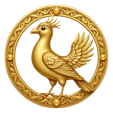 Zoroastrian bird symbol sticker