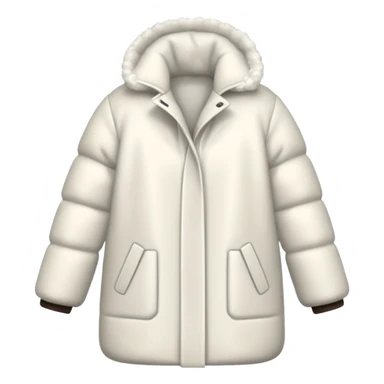 a white winter coat sticker