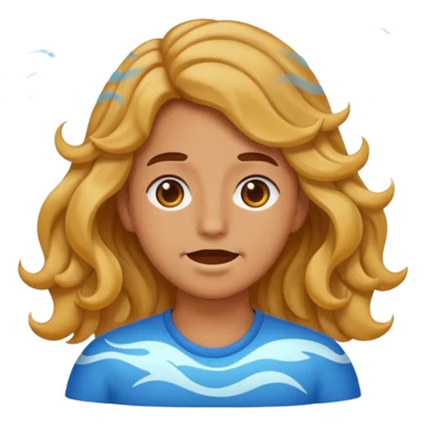 person with air waves around face, breathing in emoji sticker