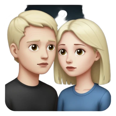  Indifference - 2 people looking away from each other sticker