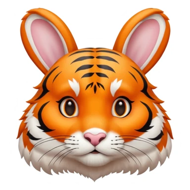 Rabbit combined with tiger sticker