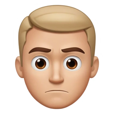 Realistic Mr incredible head with haircut and straight face and left eye facing left and right eye facing right sticker