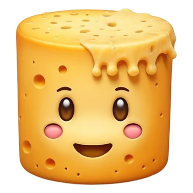 Cheese with a toupe on its head sticker