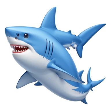Shark with blue Nikes sticker