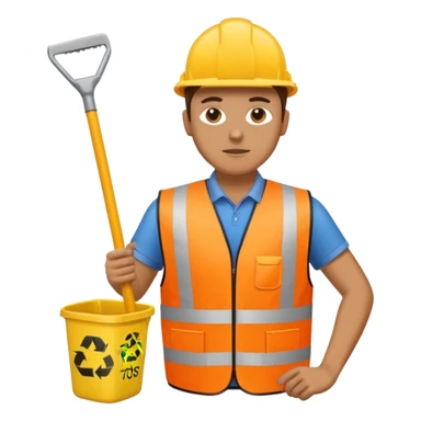 Waste Management, safety vest, trash picker sticker
