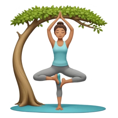 Yogi in tree pose sticker