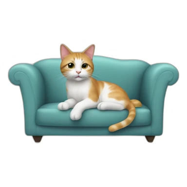 Un chat sur un canapé sticker