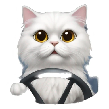 Persian cat piloting airplane sticker