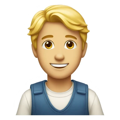 a fair boy smiling  sticker