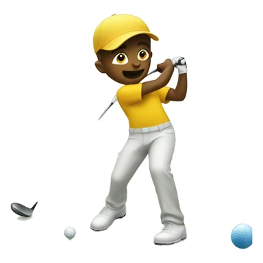 summer olympics boy golfing sticker