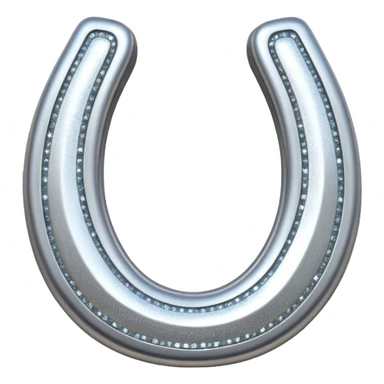 Glittery horseshoe  sticker