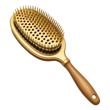 golden hair brush sticker