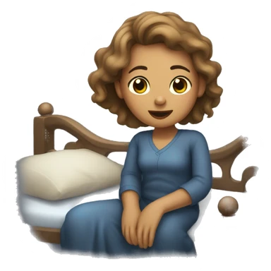 a woman going to sleep now sticker