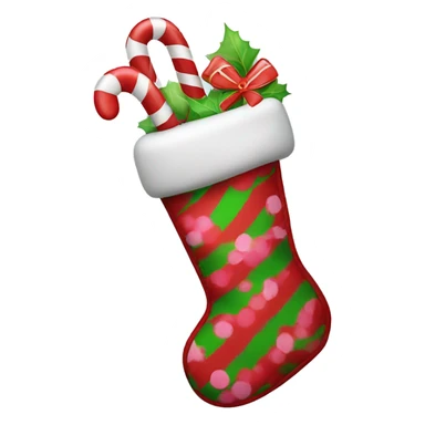 Christmas stockings with candy canes sticker