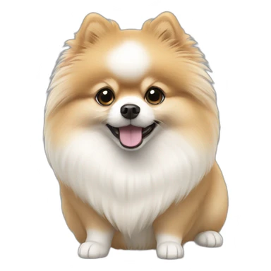 pomeranian white sticker