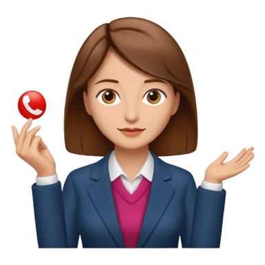 economist woman, brown hair sticker