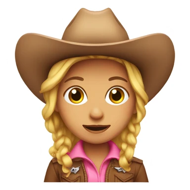Pink cowgirl sticker