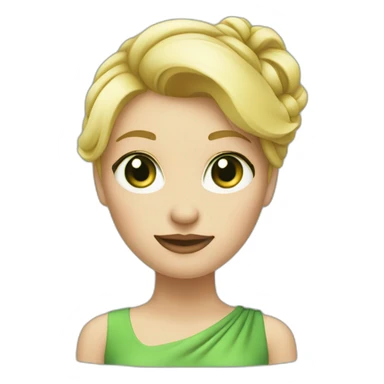 Fille blonde avec un chignon yeux vert sticker